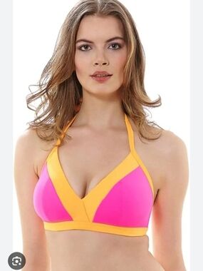 Freya Pink and Orange Bikini Top